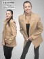 Preview: oversize Damen Lederblazer Ledersacke Knöpfe