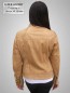 Preview: leichte dünne Damenlederjacke cognag Biker Stehkragen vintage