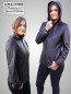 Preview: kurze Damen echte Lederjacke dunke braun Kapuze