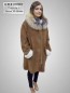 Preview: leichte Damen Lammfelljacke cognac