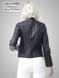 Preview: leichte Damen Lederjacke mit Stehkragen