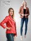 Preview: kurze Damen Lederjacke aus sehr weichem Lammnappa mit Reißverschluß