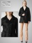 Preview: schwarze Damen Lammfell-Jacke leicht Knöpfe Kragen Christ