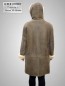 Preview: Lange Damen Lammfelljacke mit Kapuze
