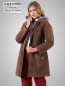 Preview: leichte Damen Lammfelljacke mit Kapuze