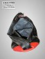 Preview: Damen Lederrucksack rot schwarz viele Taschen