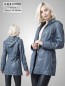 Preview: Damen Lederjacke mit abnehmbarer Kapuze