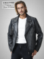 Preview: Herren Lederjacke im Motorrad-Style