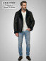Preview: schwarze Herren Lammfelljacke