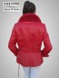 Preview: rote damen lederjacke mit guertel