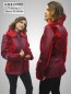 Preview: kurze Damen Lammfelljacke in rot