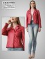 Preview: Damen kurze Motorrad-Lederjacke