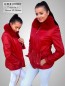 Preview: Kurze Damen Lederjacke mit Pelz in taillierte Form.