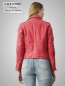 Preview: Motorrad Lederjacke Damen kurz rot