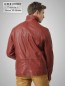 Preview: rote echte Herren Lederjacke kurz