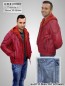 Preview: Herren Lederjacke in rot oder d-blau