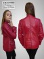 Preview: halblange Lederjacke mit Reißverschluss