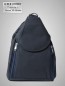 Preview: Lechter leder Rucksack blau