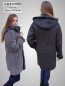 Preview: leichte Damen Lammfelljacke mit Kapuze