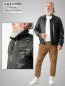 Preview: schwarze Herren Lederjacke Lammnappa Blouson leicht