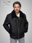 Preview: kurze Herren Lammfelljacke schwarz