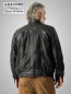 Preview: kurze Herren Lederjacke schwarz