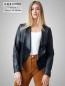 Preview: kurze schwarze Damen-Lederjacke