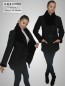 Preview: echte leichte Lammfelljacke Schaffelljacke lang schwarz
