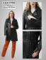 Preview: Damen Lederkurzmantel schwarz