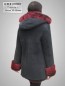 Preview: Lammfelljacke für Damen mit Kapuze