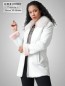 Preview: weiße Damen Lammfelljacke aus superweichem Merino Lammfell