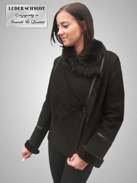 kurze Lammfelljacke