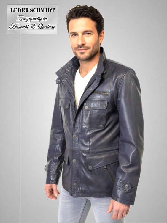 Preview: leichte sportliche Herrenlederjacke