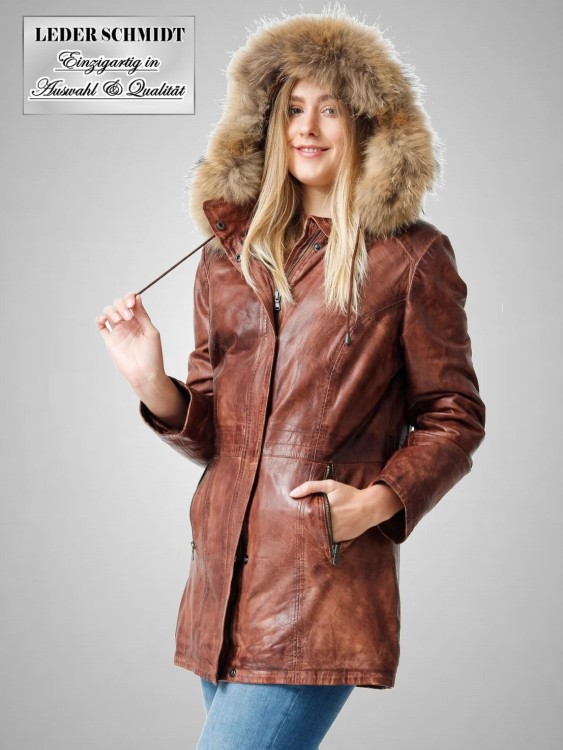 Damen Lederparka