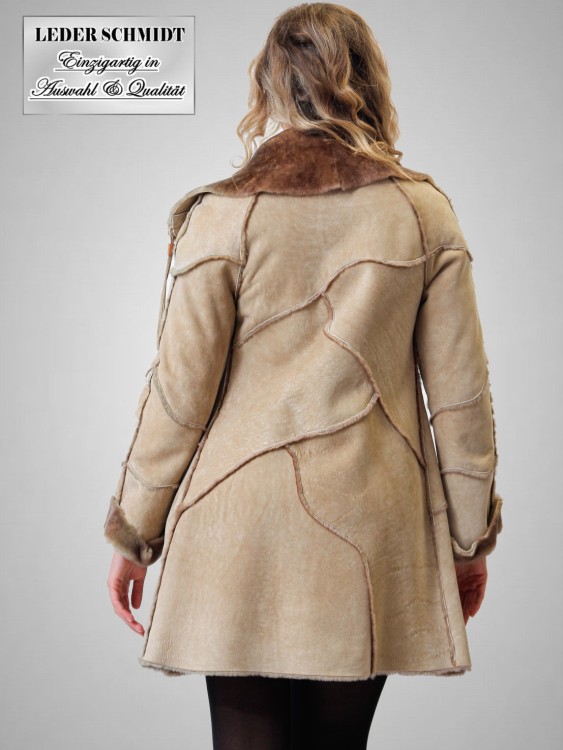 lange leichte Damen Lammfelljacke