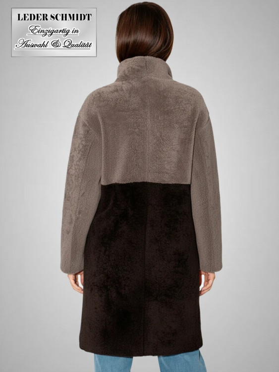 Preview: Damen Lammfellmantel aus Curlylamm