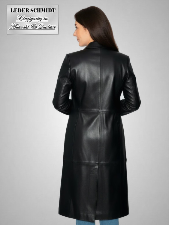 klassischer langer Damen Ledermantel