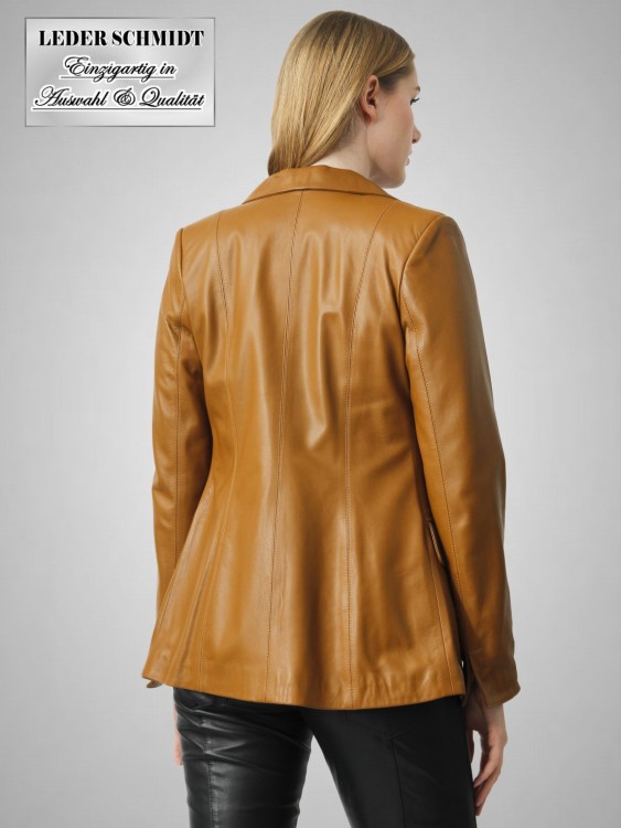 echter Damen Lederblazer lang