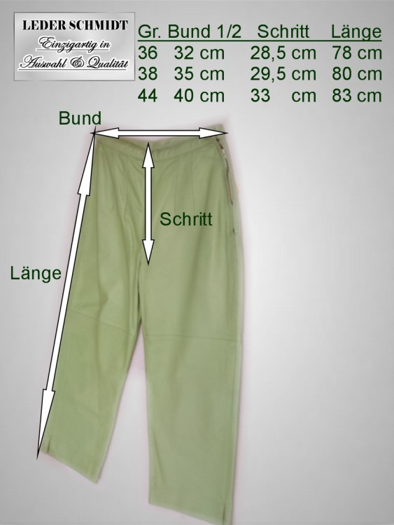 Damen Capri Lederhose