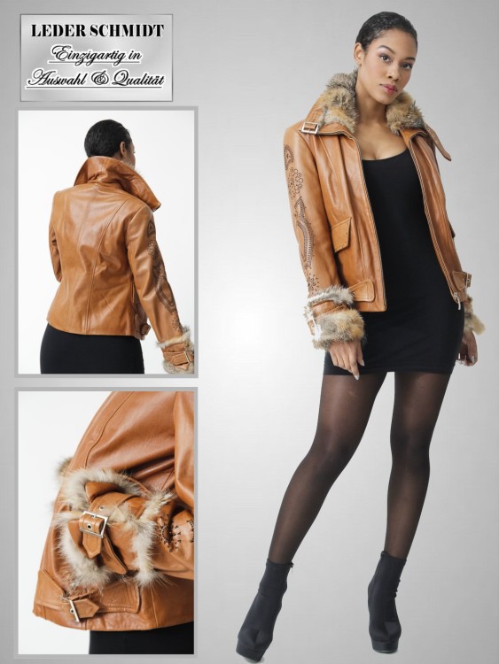 kurze Damen Lederjacke