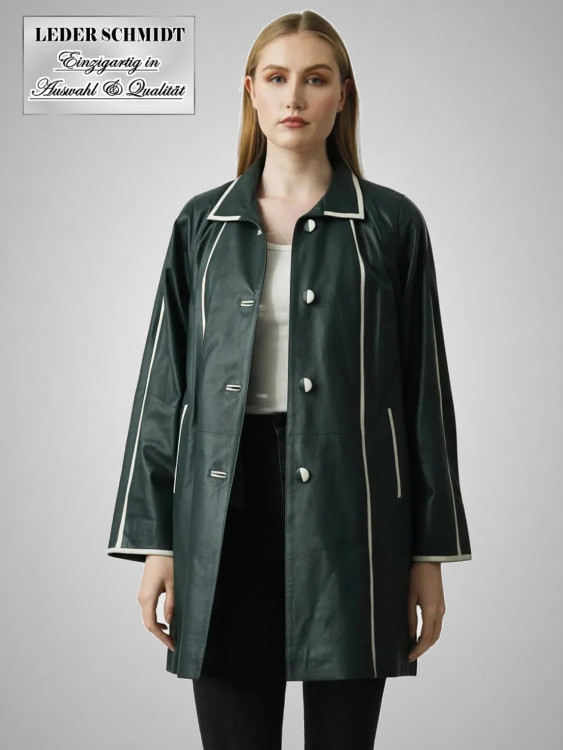 Preview: Damenlederjacke in A-Form
