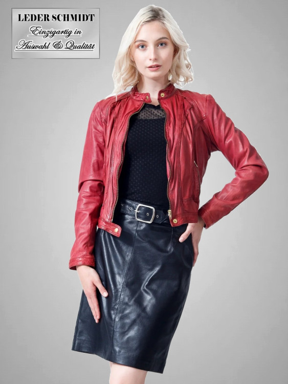 kurze leichte Damen Lederjacke