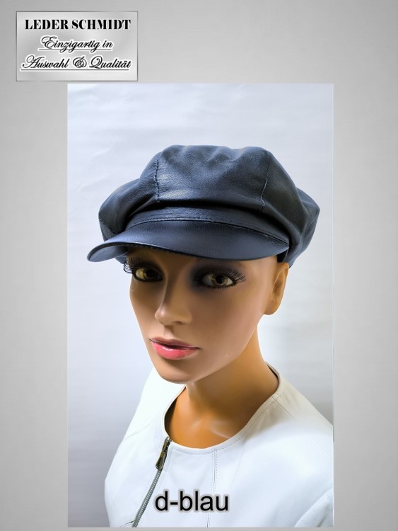 Preview: Leder-Ballonmütze