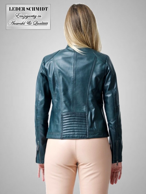 sportliche kurze Damen Lederjacke