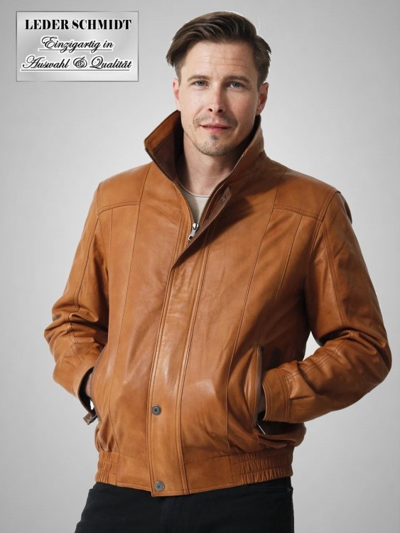 Lederjacke Herren echt kurz braun