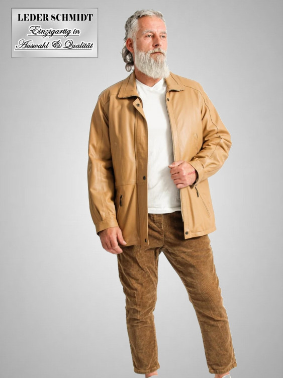 Leder-Herrenparka