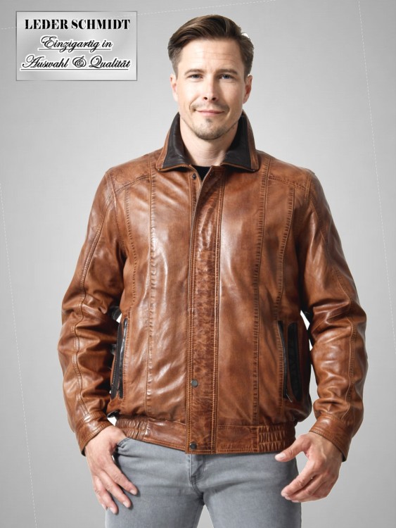 echte Herren Lederjacke braun