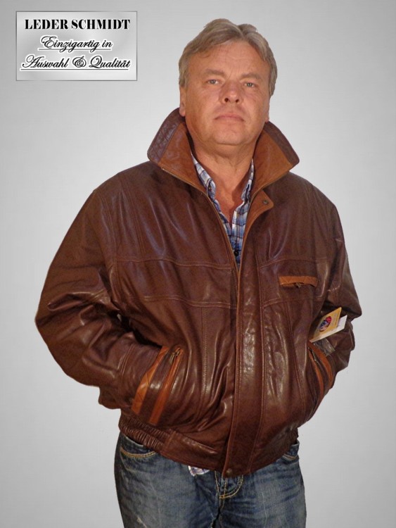 Herren Leder-Blouson in braun