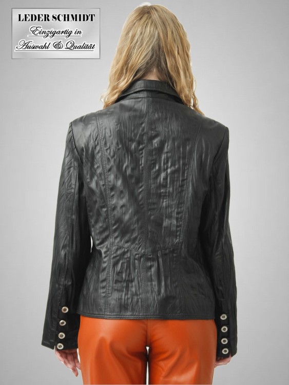 Damen Blazer echtes Leder kurz