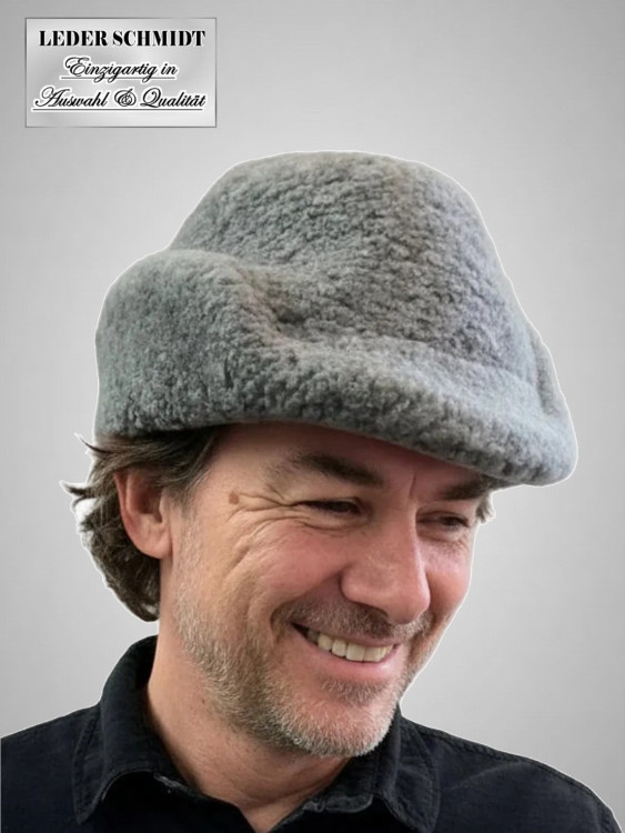 Herren Lammfellmütze